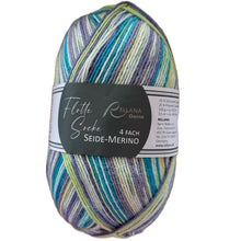 Lade das Bild in den Galerie-Viewer, Flotte Socke 4fach Seide-Merino
