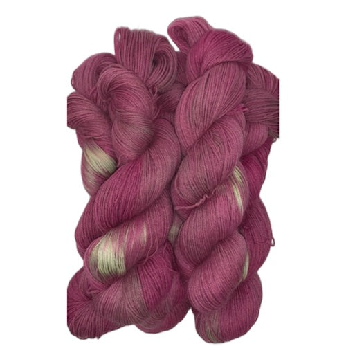 Alpaka-Sockenwolle - Stockrose