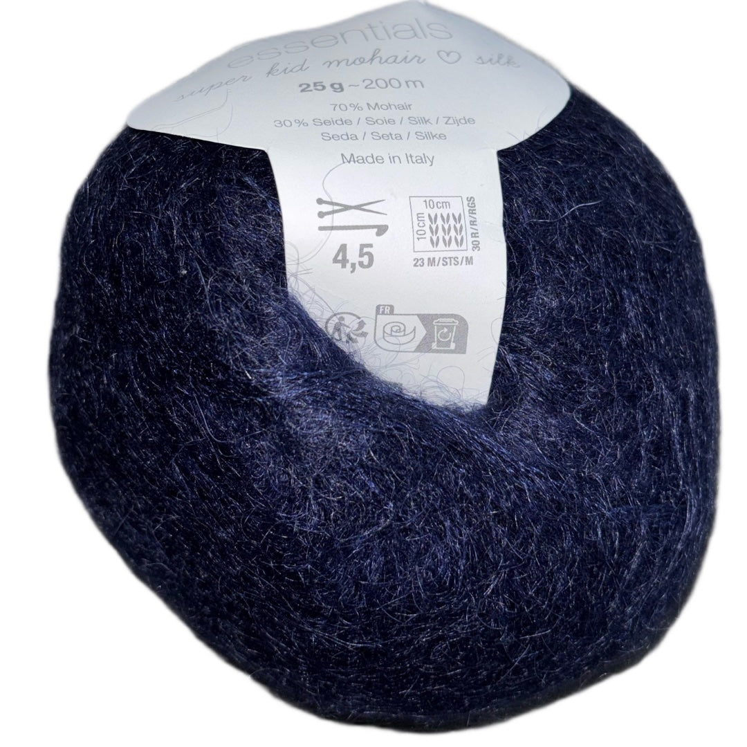 Super Kid Mohair Seide - Marine